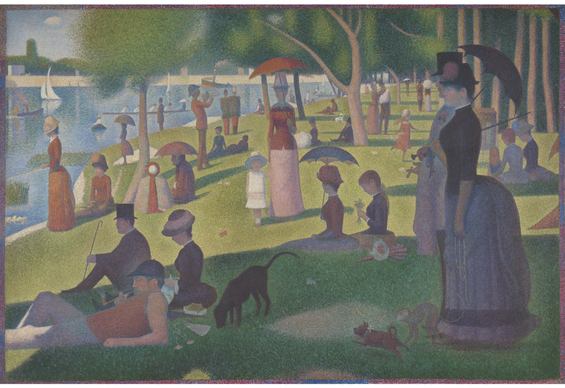 Public Domain Photo of A Sunday on La Grande Jatte — 1884 by Georges Seurat from the Art Institute of Chicago